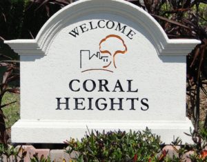 Coral Heights Neighborhood - Coral Heights Sign
